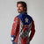 Puerto Rico Long Sleeve Polo Shirt with Tribal Patterns, Flag Emblem, and Taino Symbol Design