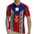 Puerto Rico Rugby Jersey with Tribal Patterns, Flag Emblem, and Taino Symbol Design
