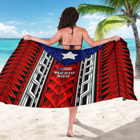 Puerto Rico Sarong with Tribal Patterns, Flag Emblem, and Taino Symbol Design