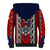 Puerto Rico Sherpa Hoodie with Tribal Patterns, Flag Emblem, and Taino Symbol Design
