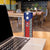Puerto Rico Skinny Tumbler with Tribal Patterns, Flag Emblem, and Taino Symbol Design