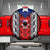 Puerto Rico Spare Tire Cover with Tribal Patterns, Flag Emblem, and Taino Symbol Design