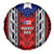 Puerto Rico Spare Tire Cover with Tribal Patterns, Flag Emblem, and Taino Symbol Design