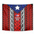 Puerto Rico Tapestry with Tribal Patterns, Flag Emblem, and Taino Symbol Design
