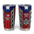 Puerto Rico Tumbler Cup with Tribal Patterns, Flag Emblem, and Taino Symbol Design