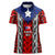 Puerto Rico Women Polo Shirt with Tribal Patterns, Flag Emblem, and Taino Symbol Design