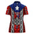 Puerto Rico Women Polo Shirt with Tribal Patterns, Flag Emblem, and Taino Symbol Design