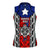 Puerto Rico Women Sleeveless Polo Shirt with Tribal Patterns, Flag Emblem, and Taino Symbol Design