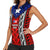 Puerto Rico Women Sleeveless Polo Shirt with Tribal Patterns, Flag Emblem, and Taino Symbol Design