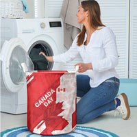Canada Day Patriotic Maple Leaf Laundry Basket Geometric Rocky Mountain Art Heritage 1867 Graphic