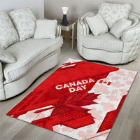 Canada Day Patriotic Maple Leaf Area Rug Geometric Rocky Mountain Art Heritage 1867 Graphic