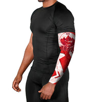 Canada Day Patriotic Maple Leaf Arm Sleeves Geometric Rocky Mountain Art Heritage 1867 Graphic