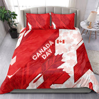 Canada Day Patriotic Maple Leaf Bedding Set Geometric Rocky Mountain Art Heritage 1867 Graphic