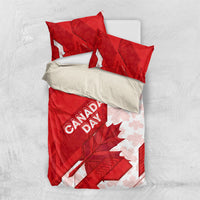 Canada Day Patriotic Maple Leaf Bedding Set Geometric Rocky Mountain Art Heritage 1867 Graphic