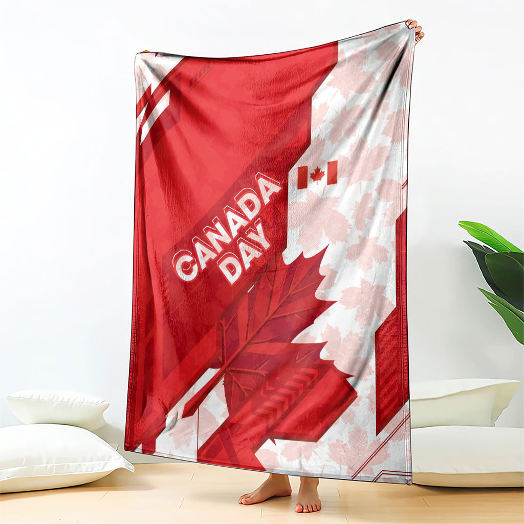 Canada Day Patriotic Maple Leaf Blanket Geometric Rocky Mountain Art Heritage 1867 Graphic