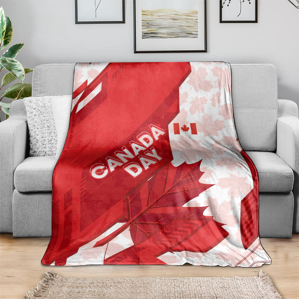 Canada Day Patriotic Maple Leaf Blanket Geometric Rocky Mountain Art Heritage 1867 Graphic