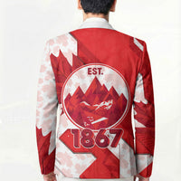 Canada Day Patriotic Maple Leaf Blazer Geometric Rocky Mountain Art Heritage 1867 Graphic
