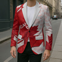 Canada Day Patriotic Maple Leaf Blazer Geometric Rocky Mountain Art Heritage 1867 Graphic