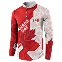 Canada Day Patriotic Maple Leaf Button Sweatshirt Geometric Rocky Mountain Art Heritage 1867 Graphic