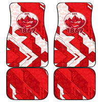 Canada Day Patriotic Maple Leaf Car Mats Geometric Rocky Mountain Art Heritage 1867 Graphic