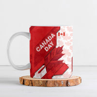 Canada Day Patriotic Maple Leaf Ceramic Mug Geometric Rocky Mountain Art Heritage 1867 Graphic