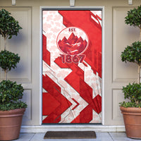 Canada Day Patriotic Maple Leaf Door Cover Geometric Rocky Mountain Art Heritage 1867 Graphic