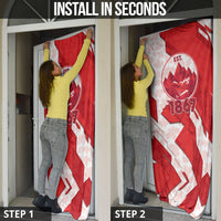 Canada Day Patriotic Maple Leaf Door Cover Geometric Rocky Mountain Art Heritage 1867 Graphic
