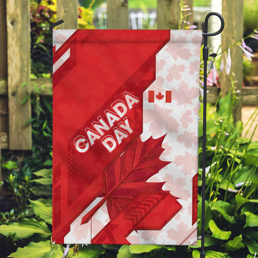 Canada Day Patriotic Maple Leaf Garden Flag Geometric Rocky Mountain Art Heritage 1867 Graphic