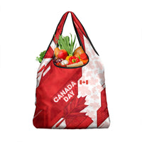 Canada Day Patriotic Maple Leaf Grocery Bag Geometric Rocky Mountain Art Heritage 1867 Graphic