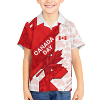 Canada Day Patriotic Maple Leaf Hawaiian Shirt Geometric Rocky Mountain Art Heritage 1867 Graphic