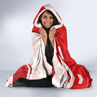 Canada Day Patriotic Maple Leaf Hooded Blanket Geometric Rocky Mountain Art Heritage 1867 Graphic