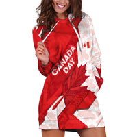Canada Day Patriotic Maple Leaf Hoodie Dress Geometric Rocky Mountain Art Heritage 1867 Graphic