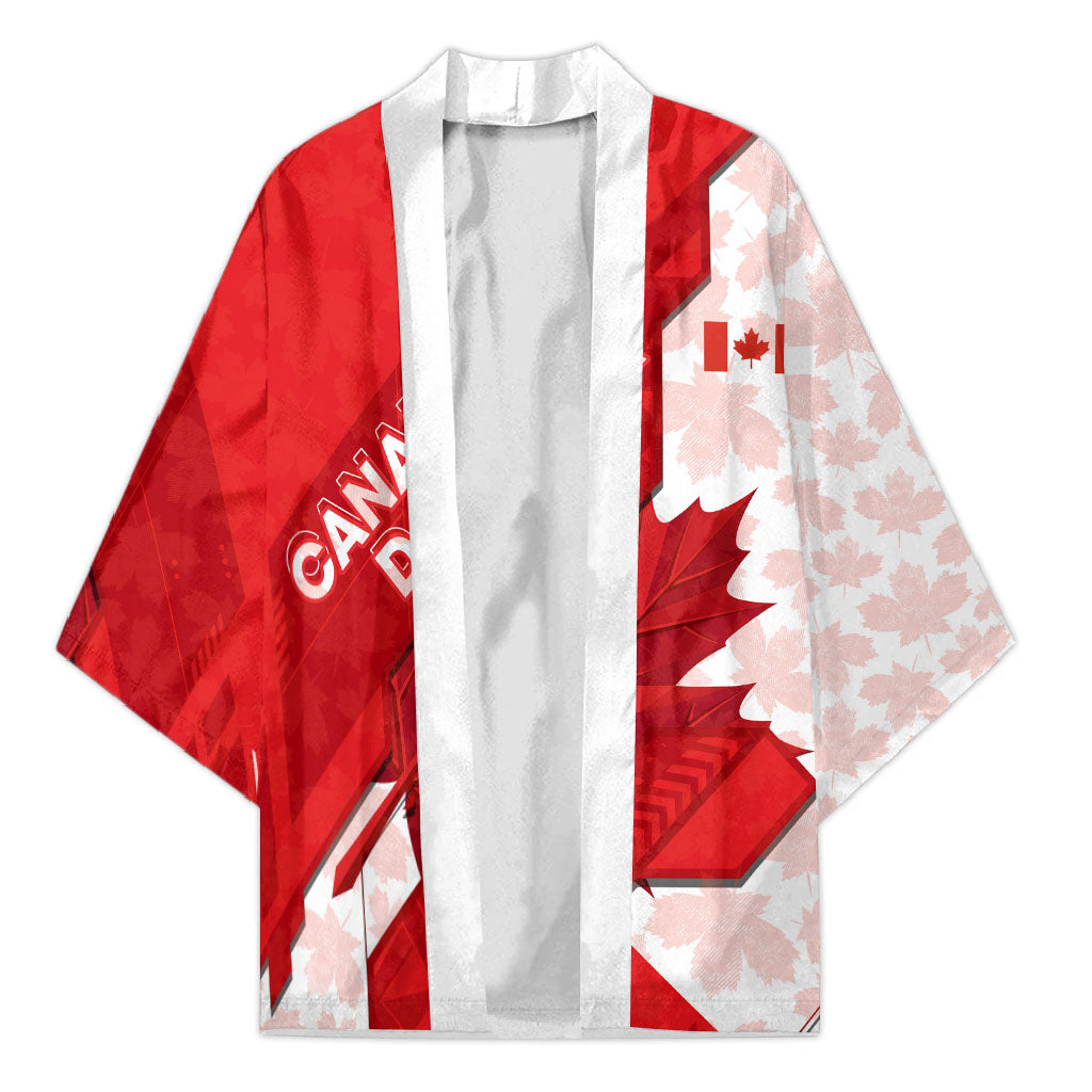 Canada Day Patriotic Maple Leaf Kimono Geometric Rocky Mountain Art Heritage 1867 Graphic