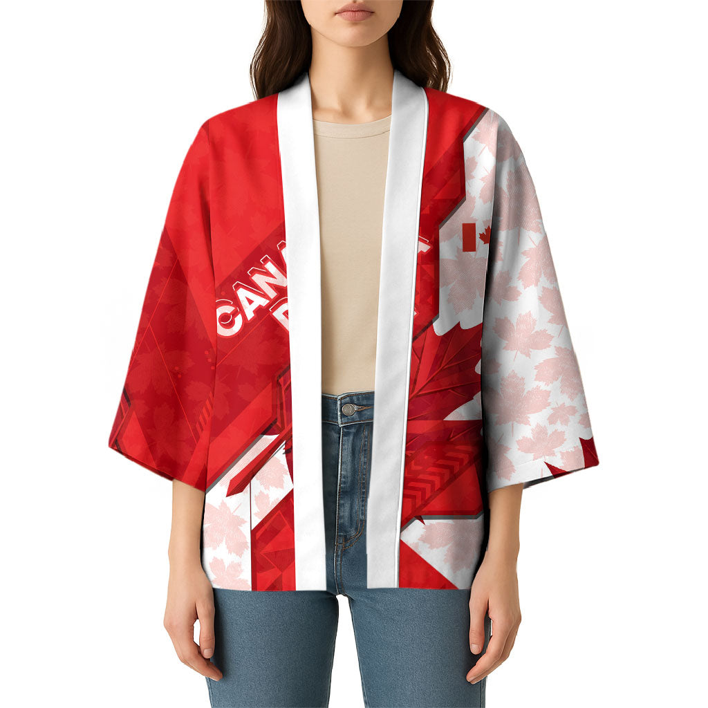 Canada Day Patriotic Maple Leaf Kimono Geometric Rocky Mountain Art Heritage 1867 Graphic