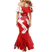 Canada Day Patriotic Maple Leaf Mermaid Dress Geometric Rocky Mountain Art Heritage 1867 Graphic
