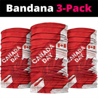 Canada Day Patriotic Maple Leaf Neck Gaiter Geometric Rocky Mountain Art Heritage 1867 Graphic
