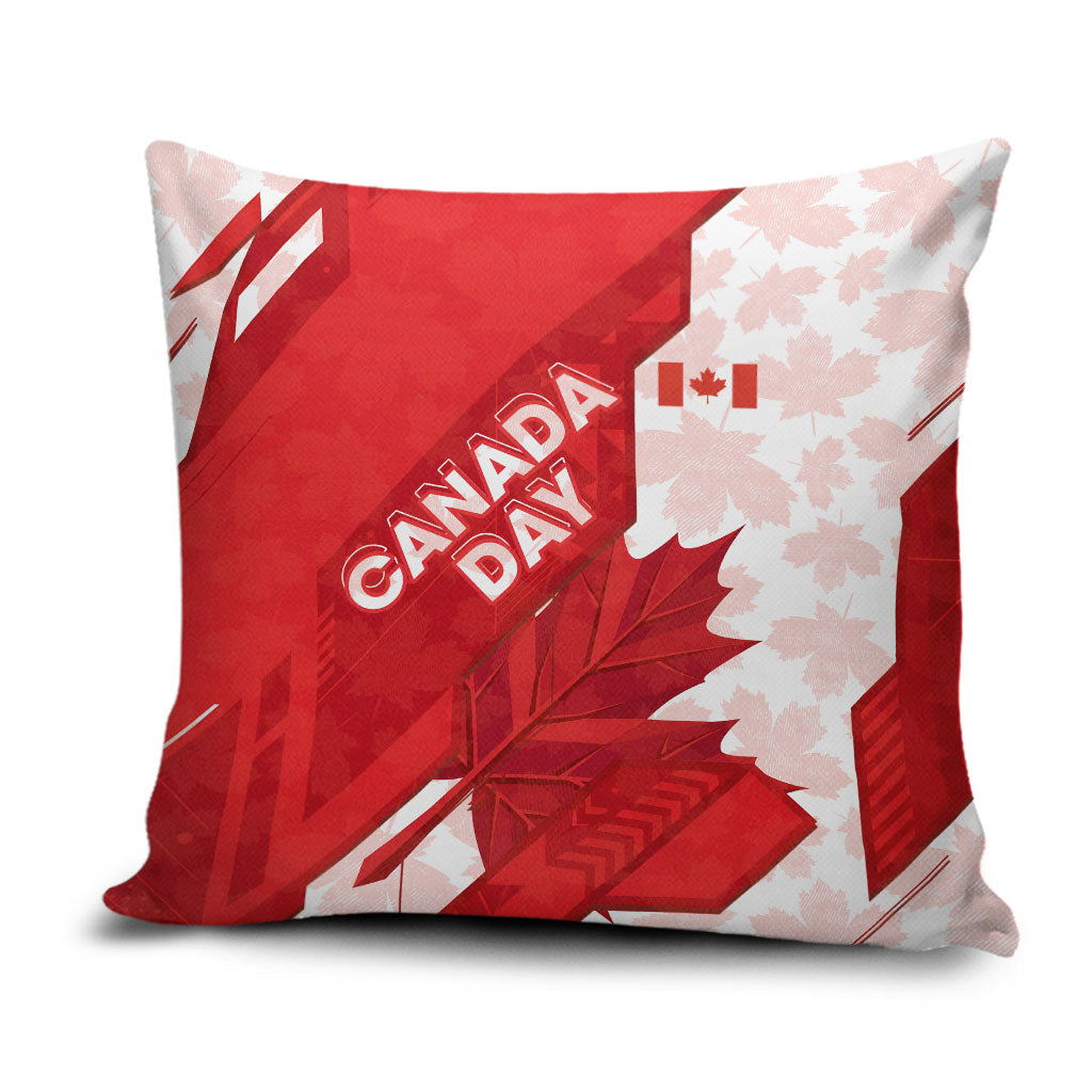 Canada Day Patriotic Maple Leaf Pillow Cover Geometric Rocky Mountain Art Heritage 1867 Graphic