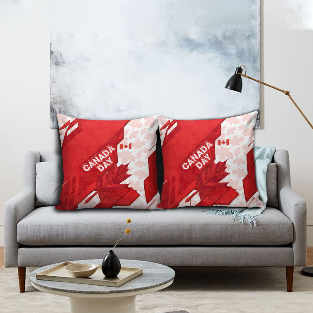 Canada Day Patriotic Maple Leaf Pillow Cover Geometric Rocky Mountain Art Heritage 1867 Graphic