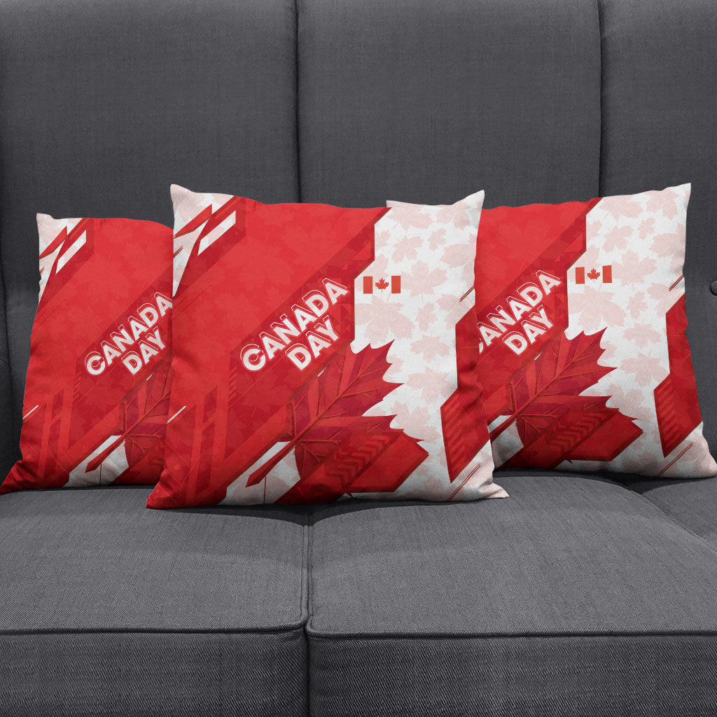 Canada Day Patriotic Maple Leaf Pillow Cover Geometric Rocky Mountain Art Heritage 1867 Graphic