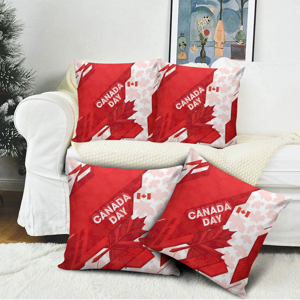 Canada Day Patriotic Maple Leaf Pillow Cover Geometric Rocky Mountain Art Heritage 1867 Graphic