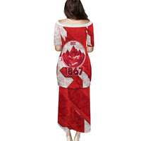 Canada Day Patriotic Maple Leaf Puletasi Geometric Rocky Mountain Art Heritage 1867 Graphic