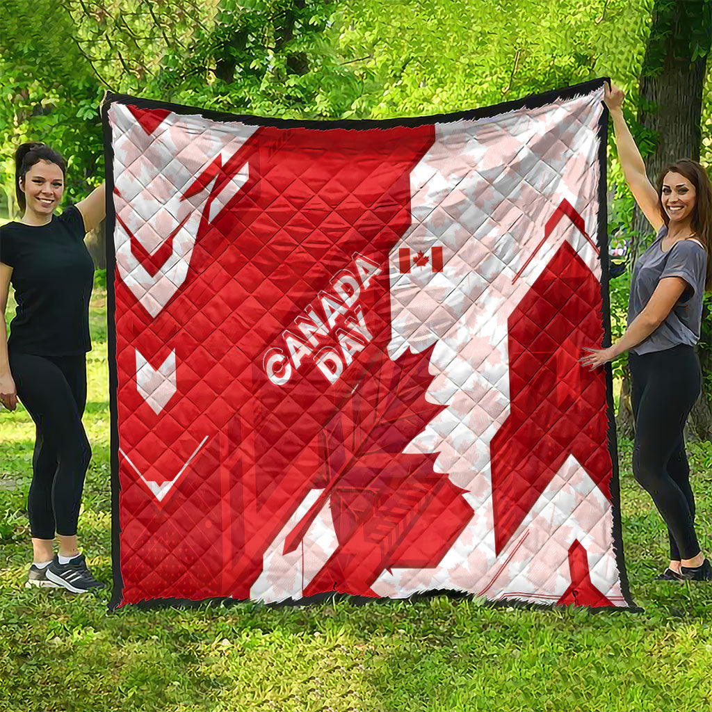 Canada Day Patriotic Maple Leaf Quilt Geometric Rocky Mountain Art Heritage 1867 Graphic