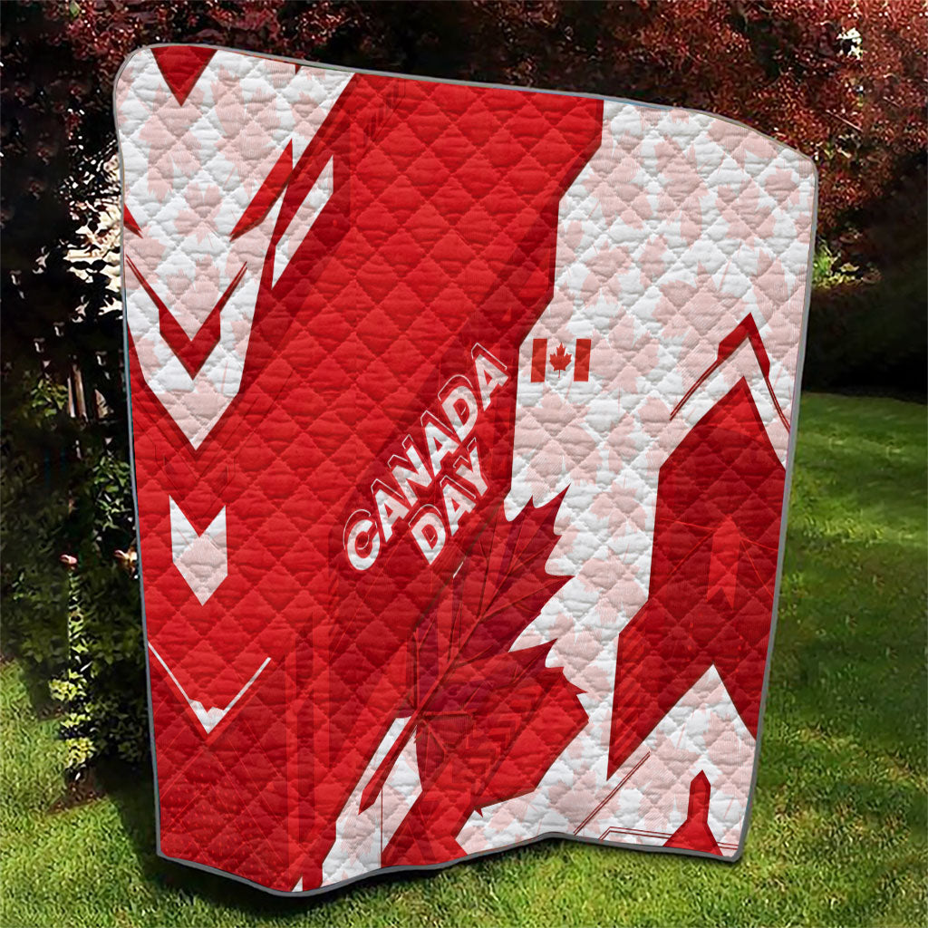 Canada Day Patriotic Maple Leaf Quilt Geometric Rocky Mountain Art Heritage 1867 Graphic