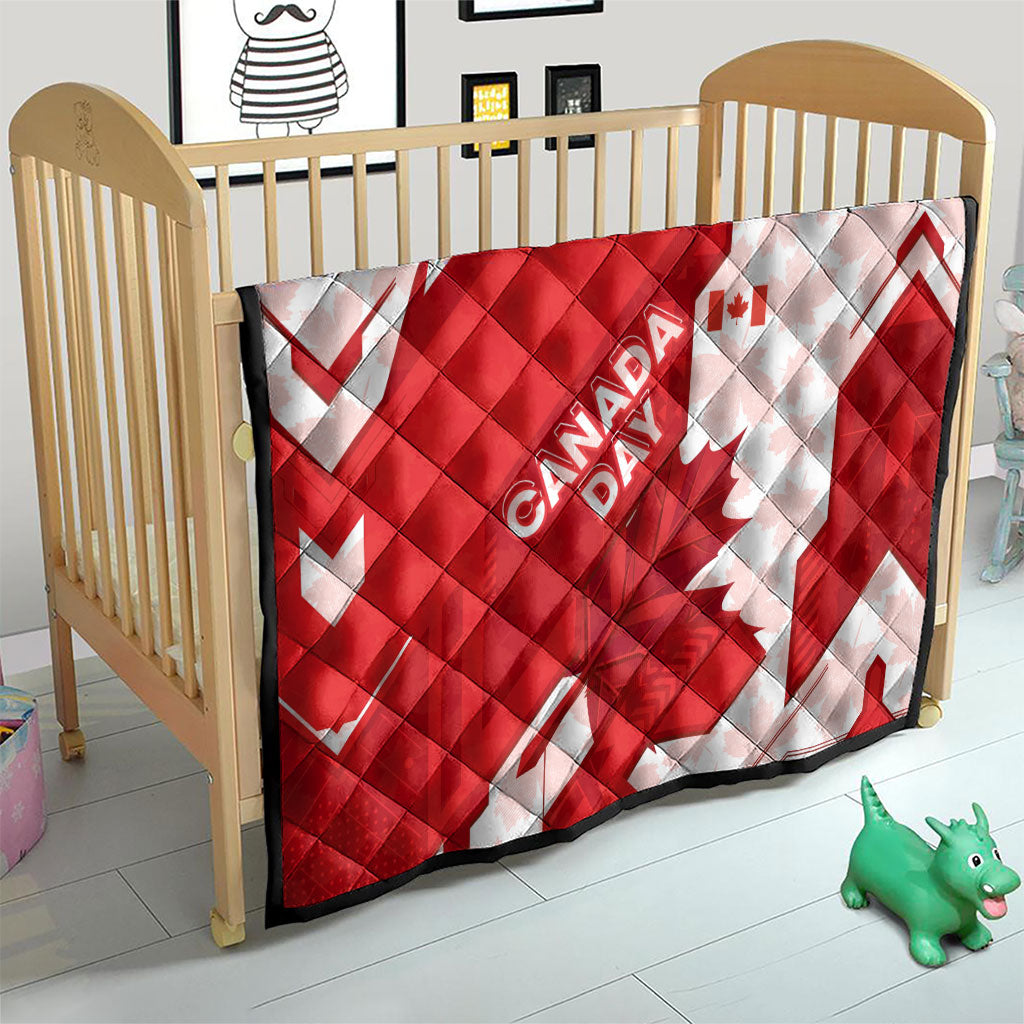 Canada Day Patriotic Maple Leaf Quilt Geometric Rocky Mountain Art Heritage 1867 Graphic