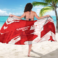 Canada Day Patriotic Maple Leaf Sarong Geometric Rocky Mountain Art Heritage 1867 Graphic