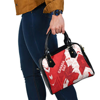 Canada Day Patriotic Maple Leaf Shoulder Handbag Geometric Rocky Mountain Art Heritage 1867 Graphic