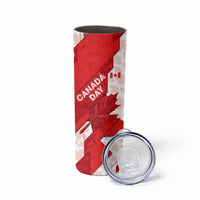 Canada Day Patriotic Maple Leaf Skinny Tumbler Geometric Rocky Mountain Art Heritage 1867 Graphic