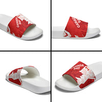 Canada Day Patriotic Maple Leaf Slide Sandals Geometric Rocky Mountain Art Heritage 1867 Graphic