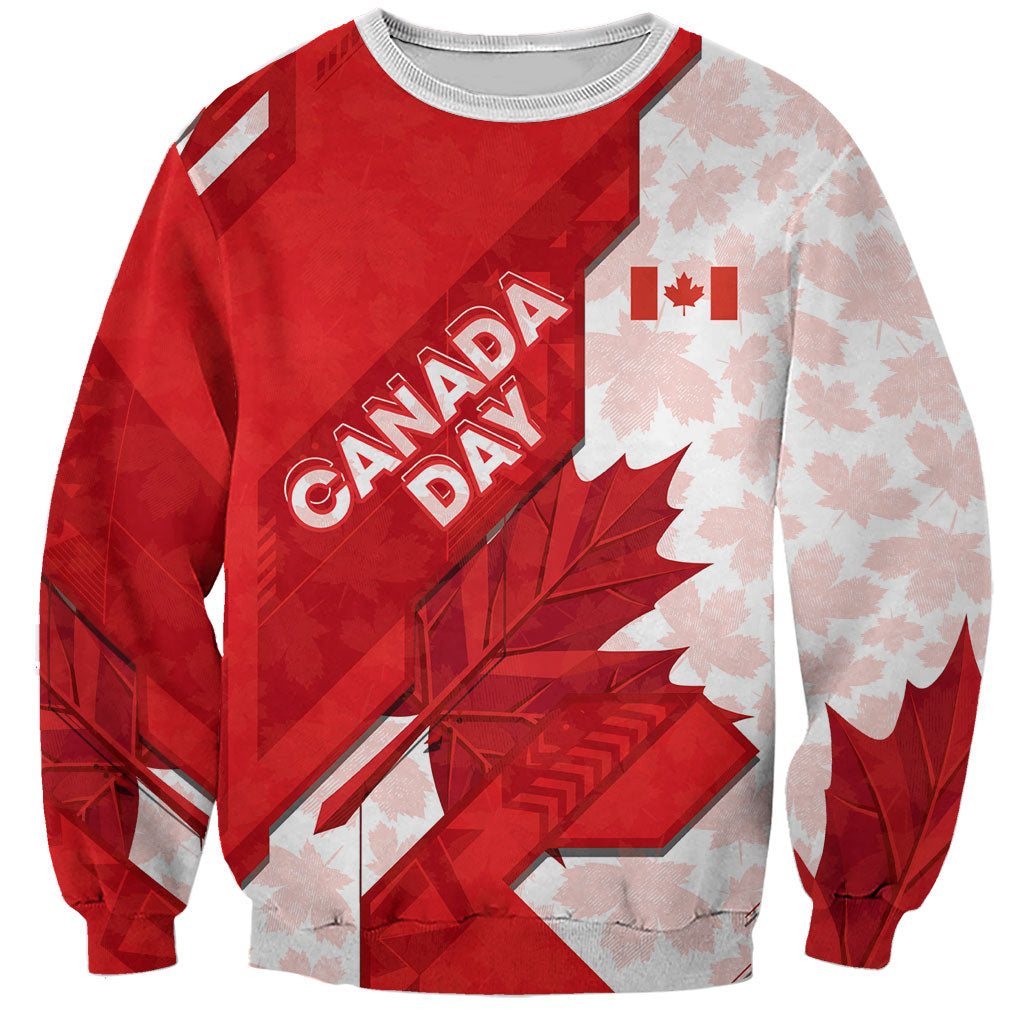 Canada Day Patriotic Maple Leaf Sweatshirt Geometric Rocky Mountain Art Heritage 1867 Graphic