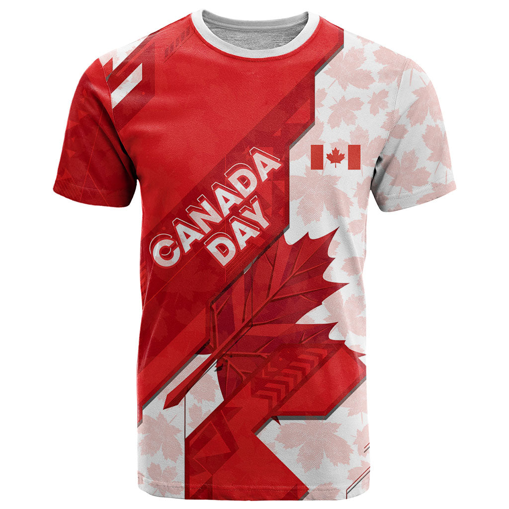 Canada Day Patriotic Maple Leaf T Shirt Geometric Rocky Mountain Art Heritage 1867 Graphic